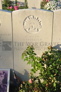 RUE-PETILLON MILITARY CEMETERY, FLEURBAIX - SHEEHAN, JAMES