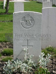 RUE-PETILLON MILITARY CEMETERY, FLEURBAIX - SIMPSON, J