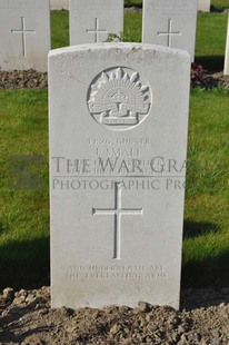 RUE-PETILLON MILITARY CEMETERY, FLEURBAIX - SMALL, JACK