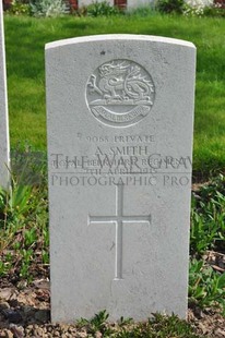 RUE-PETILLON MILITARY CEMETERY, FLEURBAIX - SMITH, A