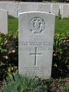 RUE-PETILLON MILITARY CEMETERY, FLEURBAIX - SMITH, C