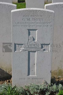 RUE-PETILLON MILITARY CEMETERY, FLEURBAIX - SMITH, G M