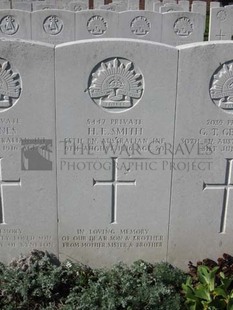 RUE-PETILLON MILITARY CEMETERY, FLEURBAIX - SMITH, HAROLD EDWARD