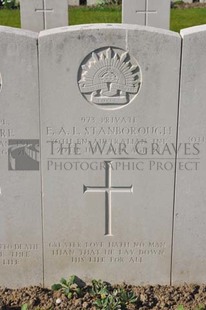 RUE-PETILLON MILITARY CEMETERY, FLEURBAIX - STANBOROUGH, EDWARD ALBERT LESLIE