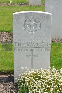 RUE-PETILLON MILITARY CEMETERY, FLEURBAIX - STATHAM, ALBERT LOUIS