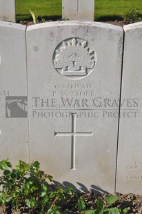 RUE-PETILLON MILITARY CEMETERY, FLEURBAIX - STONE, PAUL VINCENT