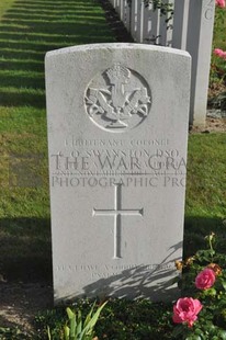 RUE-PETILLON MILITARY CEMETERY, FLEURBAIX - SWANSTON, CHARLES OLIVER
