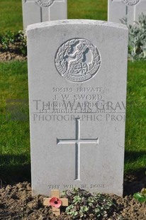 RUE-PETILLON MILITARY CEMETERY, FLEURBAIX - SWORD, JAMES WILLIAM
