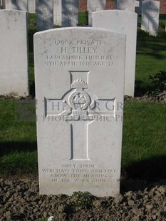 RUE-PETILLON MILITARY CEMETERY, FLEURBAIX - TILLEY, HARRY