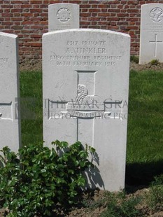RUE-PETILLON MILITARY CEMETERY, FLEURBAIX - TINKLER, A