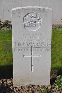 RUE-PETILLON MILITARY CEMETERY, FLEURBAIX - TONGE, J