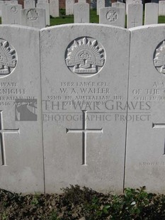 RUE-PETILLON MILITARY CEMETERY, FLEURBAIX - WALLER, WILLIAM ARCHER