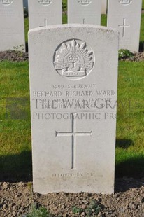 RUE-PETILLON MILITARY CEMETERY, FLEURBAIX - WARD, BERNARD RICHARD