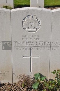 RUE-PETILLON MILITARY CEMETERY, FLEURBAIX - WARD, P R
