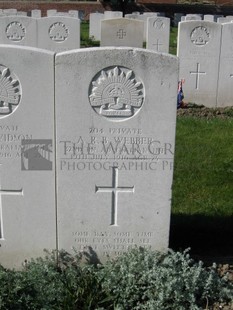 RUE-PETILLON MILITARY CEMETERY, FLEURBAIX - WEBBER, ALBERT ROY BENNETT