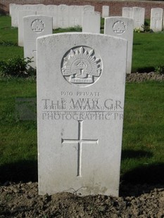 RUE-PETILLON MILITARY CEMETERY, FLEURBAIX - WEST, BENJAMIN ARTHUR