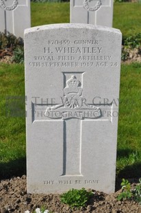 RUE-PETILLON MILITARY CEMETERY, FLEURBAIX - WHEATLEY, HORACE