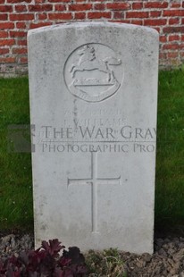 RUE-PETILLON MILITARY CEMETERY, FLEURBAIX - WILLIAMS, J