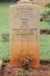 BEIRUT WAR CEMETERY - BARRETT, FREDERICK