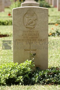 BEIRUT WAR CEMETERY - GEORGE, JIM