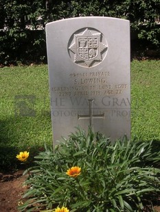 BEIRUT WAR CEMETERY - LOWING, S