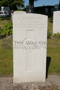 FORT PITT MILITARY CEMETERY - ALLEN, FREDERICK ARTHUR