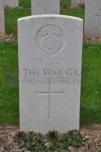 LE GRAND HASARD MILITARY CEMETERY, MORBECQUE - AIRD, J