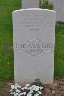 LE GRAND HASARD MILITARY CEMETERY, MORBECQUE - DAWSON, A