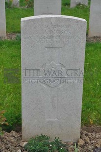 LE GRAND HASARD MILITARY CEMETERY, MORBECQUE - DOBSON, S J