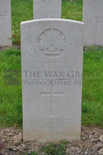 LE GRAND HASARD MILITARY CEMETERY, MORBECQUE - ELIASON, VICTOR JAMES RAY
