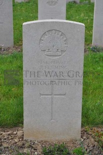 LE GRAND HASARD MILITARY CEMETERY, MORBECQUE - FLEMING, J