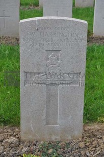 LE GRAND HASARD MILITARY CEMETERY, MORBECQUE - HARRINGTON, W