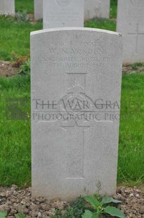 LE GRAND HASARD MILITARY CEMETERY, MORBECQUE - MARSDEN, W