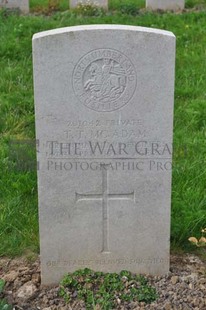 LE GRAND HASARD MILITARY CEMETERY, MORBECQUE - McADAM, THOMAS THEODORE