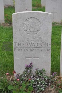 LE GRAND HASARD MILITARY CEMETERY, MORBECQUE - STEWART, ALLAN