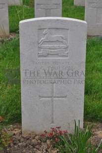 LE GRAND HASARD MILITARY CEMETERY, MORBECQUE - TOULSON, ALFRED GORDON