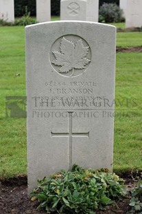 LA LAITERIE MILITARY CEMETERY - BRANSON, J