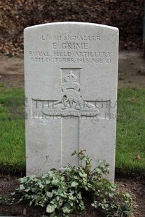 LA LAITERIE MILITARY CEMETERY - GRIME, ERNEST