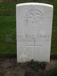 LA LAITERIE MILITARY CEMETERY - IRWIN, W