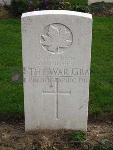 LA LAITERIE MILITARY CEMETERY - McFEE, C J