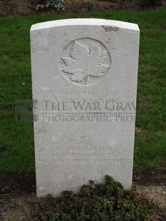 LA LAITERIE MILITARY CEMETERY - McKINNON, ALEXANDER