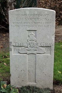 LA LAITERIE MILITARY CEMETERY - SANDERSON, E H