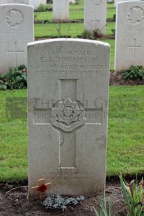 LA LAITERIE MILITARY CEMETERY - THOMPSON, EDGAR ROGERTON