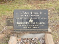 ROOKWOOD NECROPOLIS, SYDNEY - RENDALL, ROBERT BALFOUR