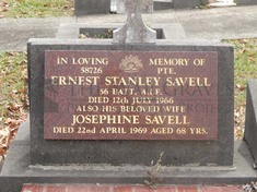 ROOKWOOD NECROPOLIS, SYDNEY - SAVELL, ERNEST STANLEY