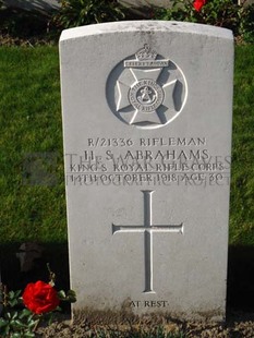 DADIZEELE NEW BRITISH CEMETERY - ABRAHAMS, HORACE SARJEANT