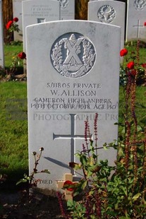 DADIZEELE NEW BRITISH CEMETERY - ALLISON, WILLIAM