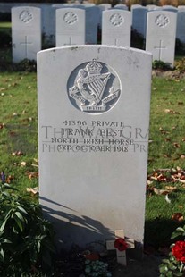 DADIZEELE NEW BRITISH CEMETERY - BEST, FRANK