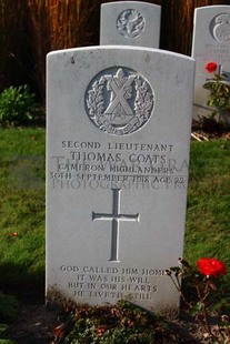 DADIZEELE NEW BRITISH CEMETERY - COATS, THOMAS