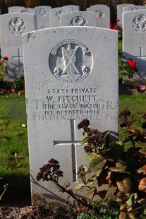 DADIZEELE NEW BRITISH CEMETERY - FITCHETT, W